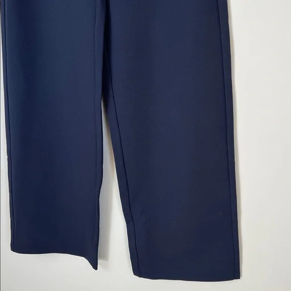 New Quince Ultra Stretch Wide Leg Pants Navy Sz Small 32 Long - Picture 5 of 11